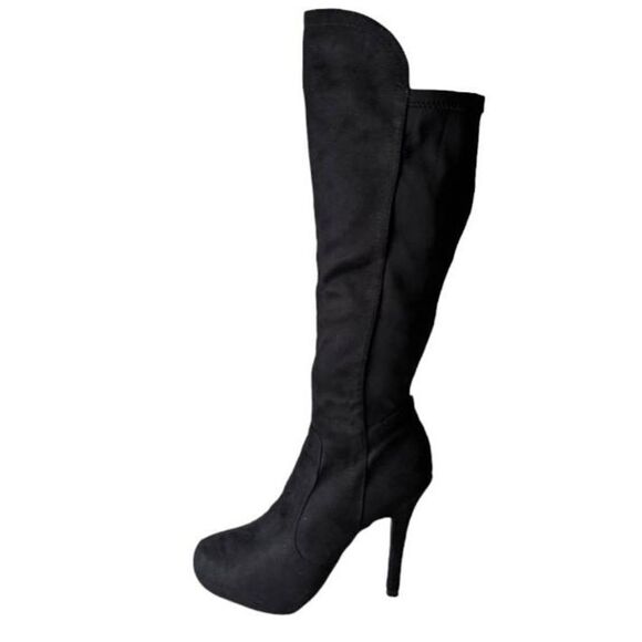 MADELINE GIRL George Black Knee High Boot Size 7.5 - Picture 1 of 8